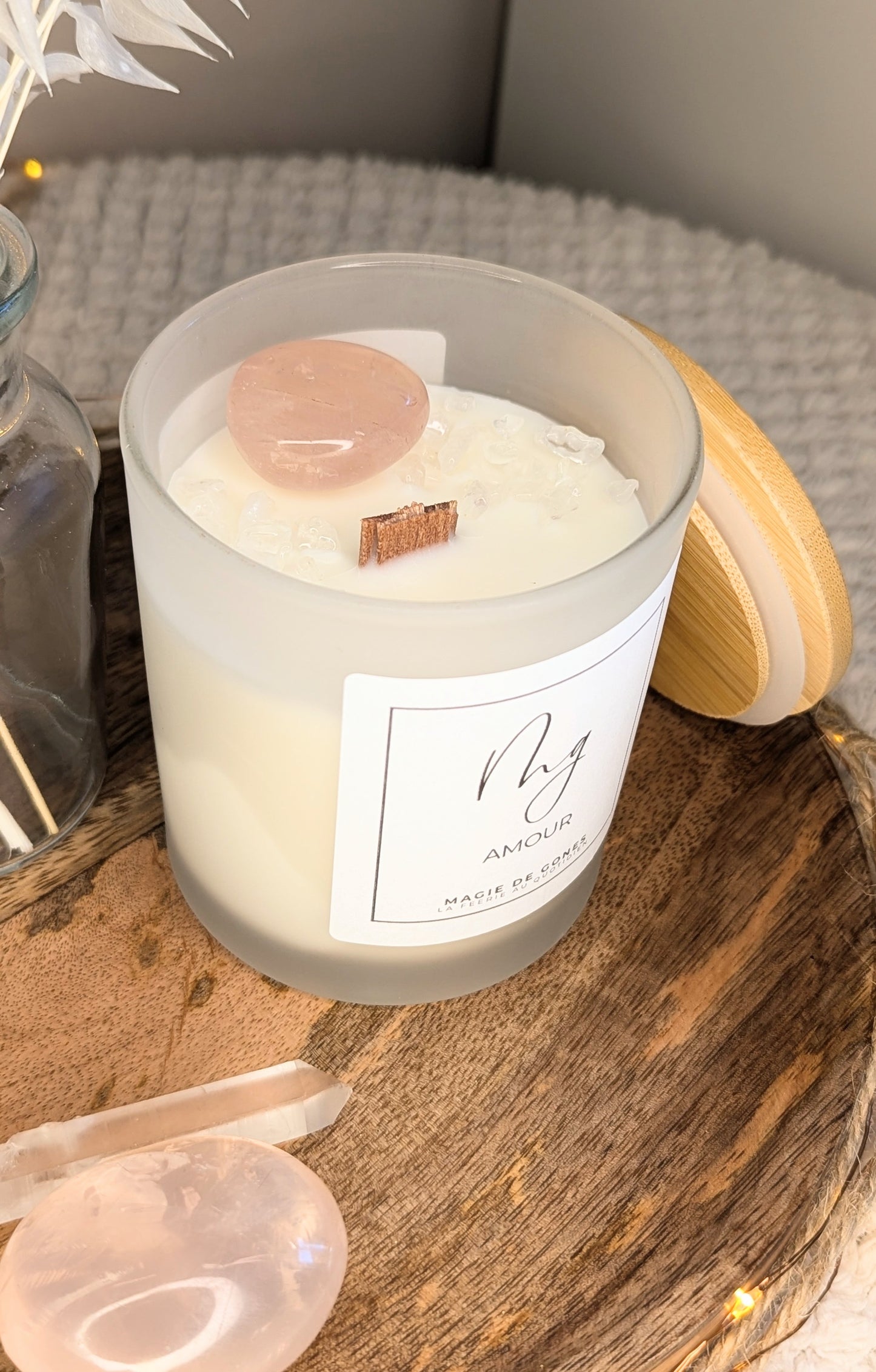 Bougie de Lithothérapie AMOUR